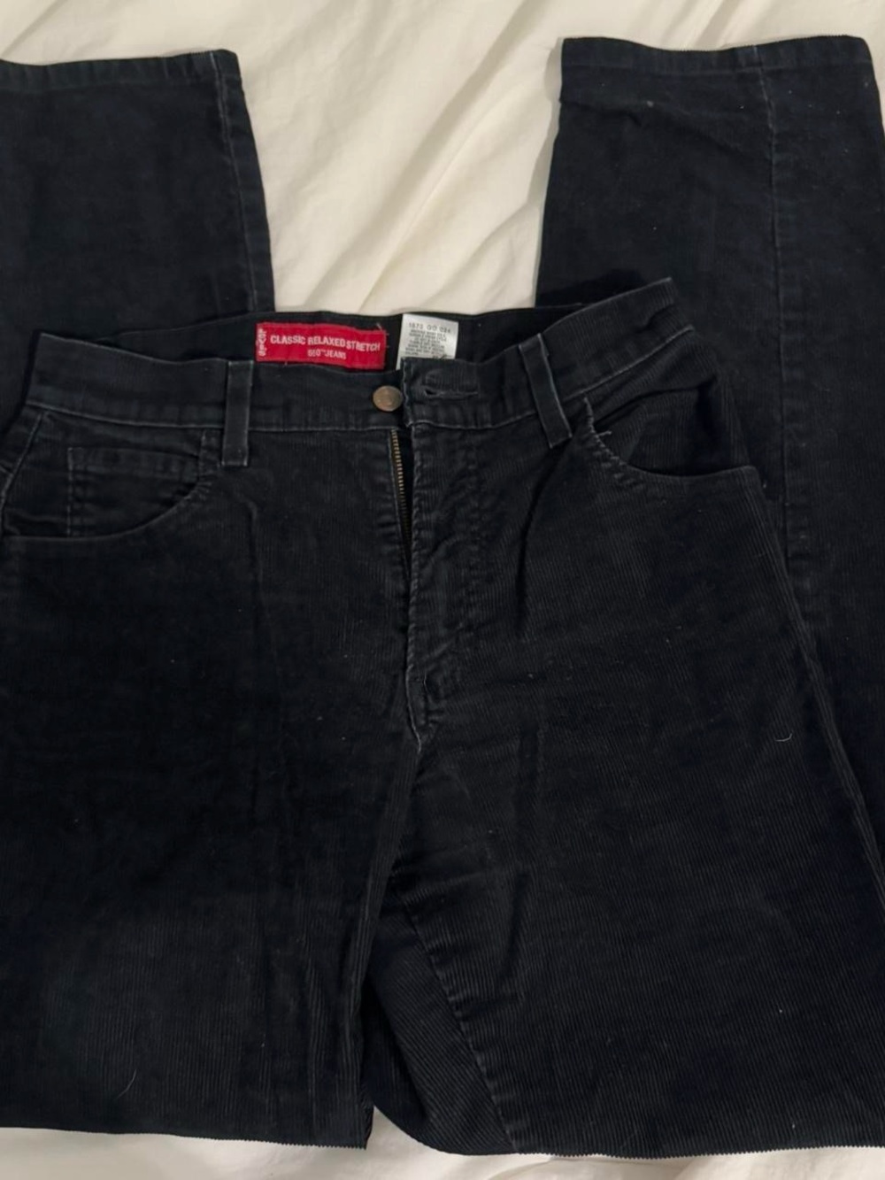 Levi's Men's Black Corduroy Relaxed Straight Pants